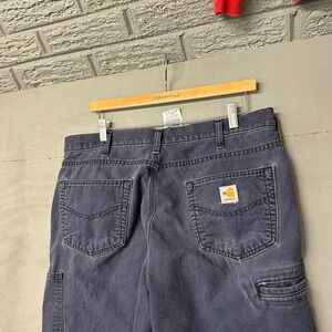 Carhartt FRB159 DNY Work Pants Mens 36x34 Blue Flame Resistant Utility Cargo
